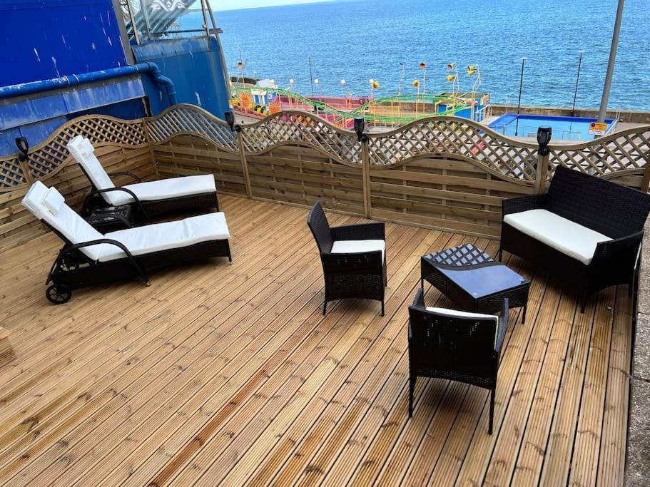 Sea View Lavish Apartment Sky Tv Whirlpool Bath Huge Balcony Newly Refurbished بريدلينغتون المظهر الخارجي الصورة